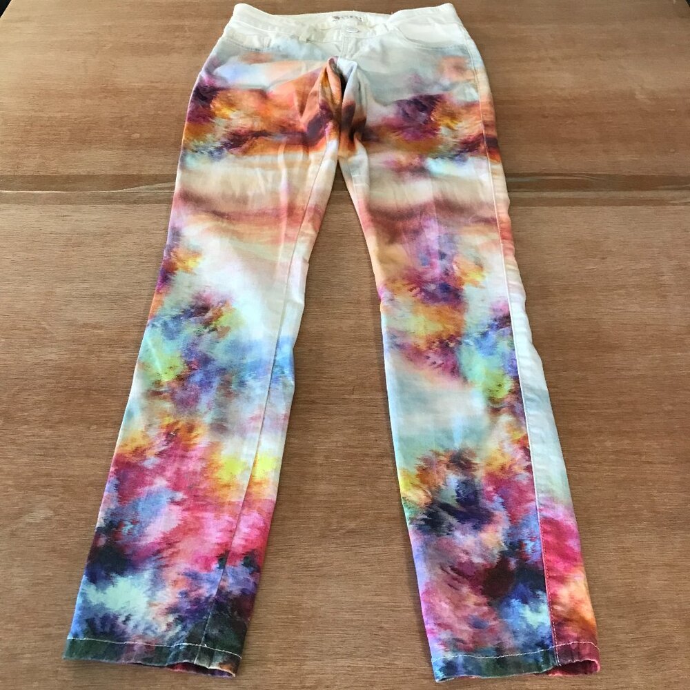 Guess Women's Skinny Tie-Dye Jeans - White Multi
